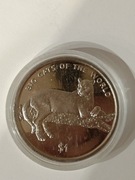 Moneta 1 dolar Sierra Leone  Wielkie Koty Swiata Czarna Pantera 38,65mm.