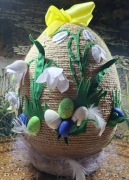 Jajo 52 cm, Wielkanoc przebiśniegi, krokusy, zajączki i pisanki