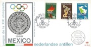 olimpiada MEXICO 1968 FDC ANTYLE HOLENDERSKIE