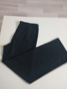 Czarne zwiewne spodnie szeroka nogawka r XL pas 86cm.