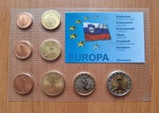 Set monet Euro Próba Słowenia 2006 r 8 próbnych monet w blistrze zestaw