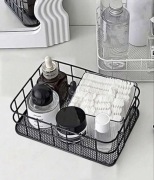Organizer na kosmetyki czarny metalowy koszyczek nowy