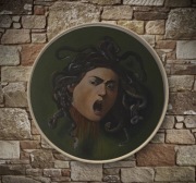 Kopia obrazu pt. "Głowa Meduzy " Caravaggio  akryl