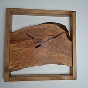 Zegar ścienny handmade z litego drewna