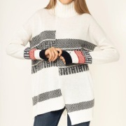 Asymetryczny Patchworkowy Sweter Tommy Hilfiger