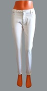 Damskie eleganckie białe bawełniane spodnie rurki Bonprix 38/M