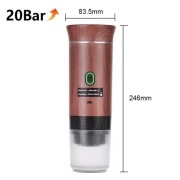 Ekspres do Kawy Przenośny Ciemne Drewno Stojak