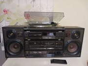 Wieża TECHNICS Komplet Vintage Audio GRAMOFON CD Magnetofon Kolumny PILOT