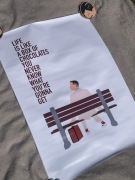 Plakat Forrest Gump z kultowym cytatem, klasyk, życiowe, na ściane 