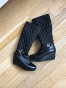 Michael Kors botki kozaki na koturnie skórzane r.39