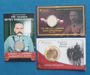 Numizmaty platerowane 24-karatowym złotem 3szt .