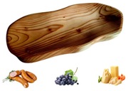taca drewniana do podawania jedzenia i serwowania potraw korytko z drewna