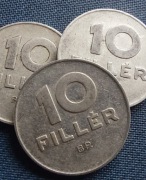 Moneta Węgry 10 fillerów 1969