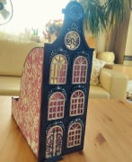 Pudełko na dokumenty – Kamienica | rękodzieło | antracyt & jeżyna