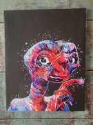 E.T. Akryl na płótnie 40 x 50 cm. Ręczna praca 