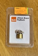 B&Q 20mm Brass Padlock mosiężna kłódka