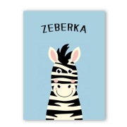 Plakat „ZEBERKA” – dekoracja do pokoju dziecięcego A3 (30x40cm)