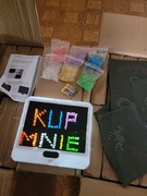 Tablica Świetlna Układanka Ledowa z kolorowymi kołkami + 20 szablonów