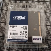 SO-DIMM DDR5 2x24GB 5600MT/s | kit kości Crucial CT2K24G56C46S5 | nie 64GB