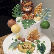 Zestaw safari urodziny roczek masa cukrowa 