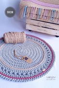 Dywan ze sznurka pleciony 90cm bawełna Motkiemisznurkiem 