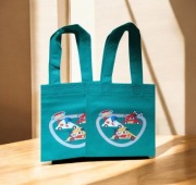 Zestaw dwóch malutkich siatek dla chłopca torba na zabawkę lub zakupy