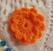 Kwiatek 3D jasno-pomarańczowy