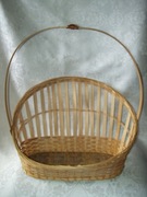 DUŻY DEKORACYJNY, PLECIONY KOSZ NA KWIATY