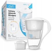 Dzbanek filtrujący szklany Dafi Crystal LED + 1 filtr UNIMAX BIAŁY