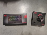 Klawiatura Redragon Magic Wand i słuchawki z mikrofonem Redragon Zeus2