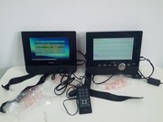 Technika przenośne DVD 2 ekrany 7 cali z zasilaczem i pilotem