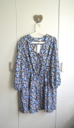 Me Complete | Zwiewna sukienka w błękitne kwiaty | 100% wiskoza | XL