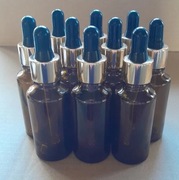 Butelka szklana z pipetą kroplomierzem na serum olejek 30 ml - 30 szt