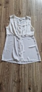 biała bluzka tiul bez rękawów rozm 42/44 XL / XXL wiskoza