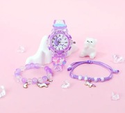 Zegarek dziewczęcy dziecięcy dla dziewczynki jednorożec 2 bransoletki nowy