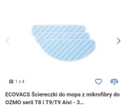 ECOVAS SCIERECZKI DO MOPOWANIA Z MIKROFIBRY DO OZMO T8 T9/T9AIVA 3 SZTUKI