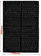 LITERY SAMOPRZYLEPNE FOLIA 10mm 176 x 250mm