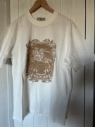 Burberry tsh biały z Logo rozm M unisex 