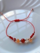 Bransoletka  czerwona Agat 