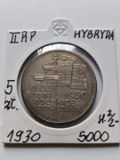 5 zł Sztandar 1930 hybryda