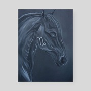 OBRAZ KOŃ, ZNAK ZODIAKU KOZIOROŻEC