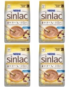 NESTLE SINLAC BEZGLUTENOWY BEZ CUKRU o smaku bananowym po 6m 4x 300g