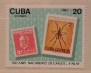 Kuba 1983  Mi 2777 owad komar  idealna pozycja