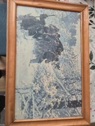 Obraz Julian Fałat , powrót z niedźwiedziem z polowania 