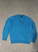 Niebieski futrzasty sweter H&M