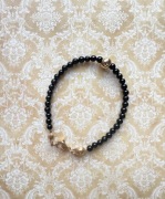 Bransoletka: onyks i stal szlachetna