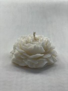 Naturalna Biała Świeczka Sojowa Piwonia Handmade