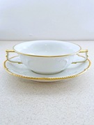 Bulionówka Rosenthal Sanssouci biała lata 30. złocenia reliefy 6 sztuk