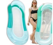 MATERAC DMUCHANY PŁYWAJĄCY PONTON LEŻANKA ZIELONY 160X84 DO BASENU NAD WODĘ