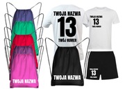 KOSZULKA SPODENKI WOREK KOMPLET STRÓJ NA WF Z WŁASNYM NADRUKIEM